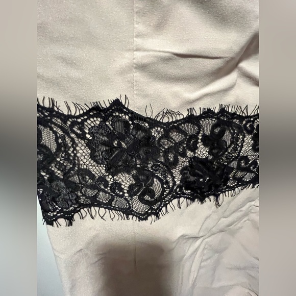 Cream Dress with Black Lace - Picture 7 of 9